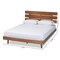 Baxton Studio Anzia Mid-Century Walnut Finished Wood Queen Size Platform bed 159-9610 - alternate 6
